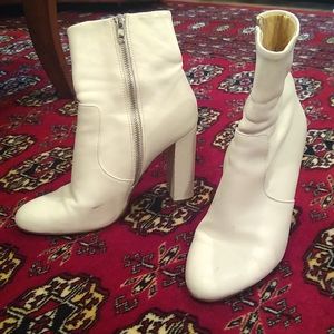 Steve Madden White Booties